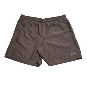 Vintage Nike Swim Trunks Men's 38 Gray Summer Beach Embroidered Comfy Retro Y2K